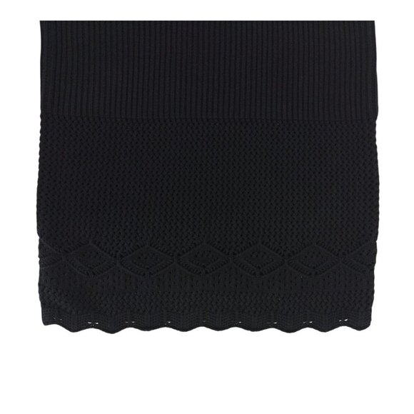 House Of Harlow 1960 Black Ribbed & Crochet Pencil Skirt XS. NWOT - Picture 4 of 6